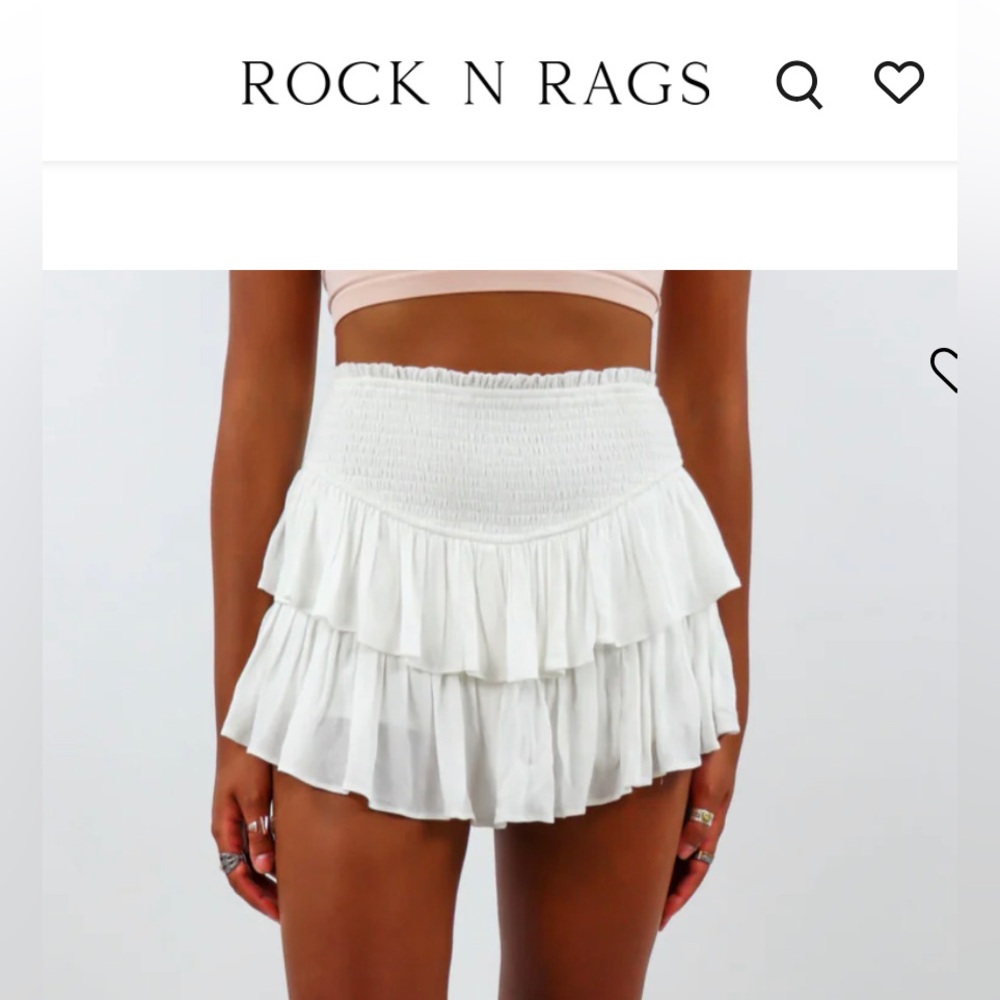 ROCK N RAGS Sunshine Daydream Skirt in white